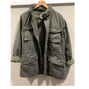 Gap military jacket with hidden hood